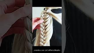 1 Minute Cool ponytail hairstyle hairstyle trending braids [upl. by Annabelle]