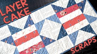 Homeland Stars  Layer Cake Scraps Quilt Pattern  In A Day  Quick and Easy [upl. by Lundquist835]