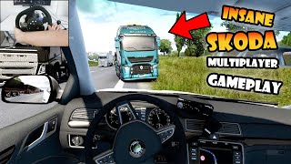 Manual Skoda Gameplay in INSANE ETS2 Multiplayer Traffic [upl. by Garret406]