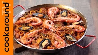 Paella valenciana  Ricetta etnica sfiziosa [upl. by Alleras]