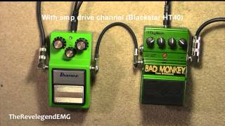 ♫ Digitech Bad Monkey vs Ibanez TS9 Tube Screamer ► HD Audio [upl. by Ahl]