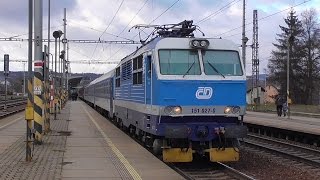 ČD 151027  Ex 151 PETR BEZRUČ  Zábřeh na Moravě  2122016 [upl. by Buna118]