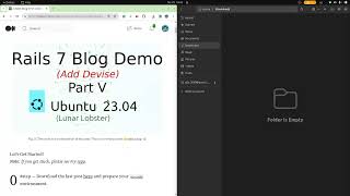 A Rails Blog In VS Code  Devise [upl. by Nert]
