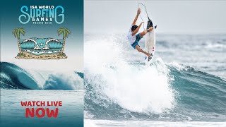 WEBCAST  Competition Day 6  2024 ISA World Surfing Games [upl. by Aicatsue]