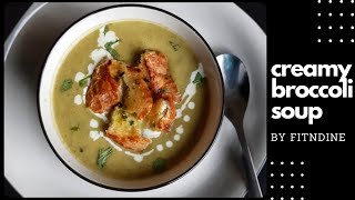 Broccoli Soup Recipe  How To Make Healthy Broccoli Soup At Homeno cheese broccoli soup by fitNdine [upl. by Alleris]