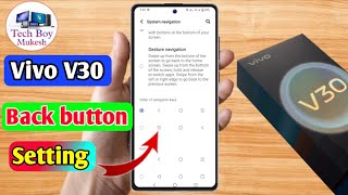 vivo v30 back button settings vivo v30 side button setting [upl. by Lanor209]