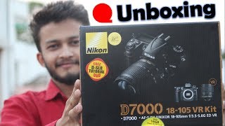 HINDI Nikon DSLR D7000 Price Specifications Features Reviews 18105mm VR Lens unboxing [upl. by Airdnola]