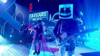 Marshmello ft CHVRCHES  Here With Me Jimmy Kimmel Live in Las Vegas Performance Video [upl. by Elmaleh]