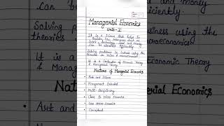 Managerial Economics Unit 1  Part1 bba bcom nature and scope educationalvideo study [upl. by Petie]