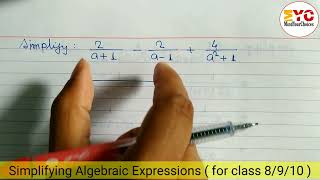 Simplify  Simplifying Algebraic Expressions  Simplify Class 8 [upl. by Noelani472]