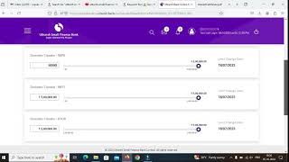 How to Modify third party transfer limit for Utkarsh Small finance bank  TPT limit change Utkarsh [upl. by Atiker]