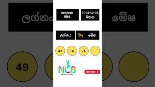 හඳහන Handahana 984  20241204 NLB DLB Lottery Result බදාදා [upl. by Petromilli796]