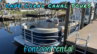 Cape Coral Canal Tours Pontoon Rental [upl. by Shir515]