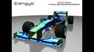 HELYX® Adjoint CFD Solver  Combined Lift amp Drag Surface Sensitivities for F1 Car [upl. by Edalb]