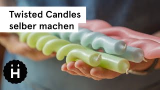 Twisted Candles – gedrehte Kerzen selber machen  HONGLER KERZEN [upl. by Aitnas]