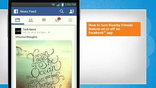 How to turn Nearby Friends feature on or off on Facebook® app Tutorial [upl. by Nerhe]