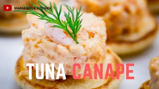 TUNA CANAPE  BREAKFAST APPETIZER  EASY RECIPE  NO COOKED  MARIA ERICA KITCHEN [upl. by Sofko222]