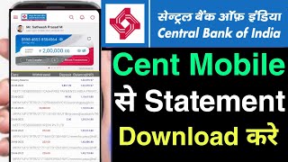 central bank mini statement  how to download mini statement from cent mobile app  cent mobile [upl. by Avert]