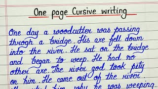 Cursive writing  One page cursive english writing practice [upl. by Lekcim284]