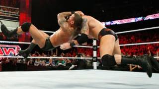 Raw Randy Orton vs Wade Barrett  WWE Championship Match [upl. by Suedama347]