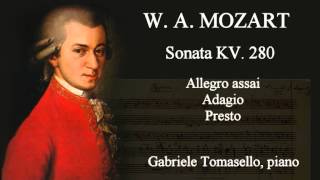 MOZART Sonata K 280 モーツァルト ピアノソナタ第2番 Gabriele Tomasello [upl. by Bev541]