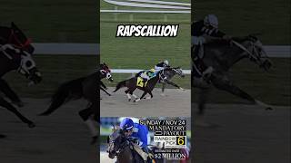 The gray Rapscallion and Miguel Vásquez get up in time to win race 11 at GulfstreamPark [upl. by Wolliw]