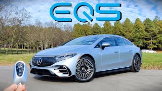 2022 Mercedes EQS 580  The SClass from the FUTURE [upl. by Azeel375]