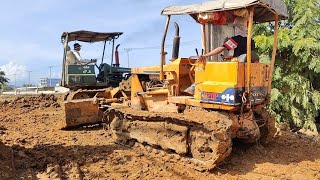 Incredible Two Bulldozer Clearing soil and Land Filled New Big Project [upl. by Treharne55]