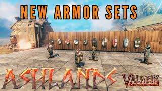 Valheim Ashlands  All new armor sets shields and cloaks [upl. by Anis416]