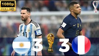 Argentina vs France 33 Arabic Commentary messi mbappe Extended Highlights🔥✨ [upl. by Ternan]