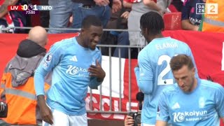 Callum HudsonOdoi Goal Antony Elanga Unreal Assist Liverpool vs Nottingham Forest 01 Highlight [upl. by Ellison421]