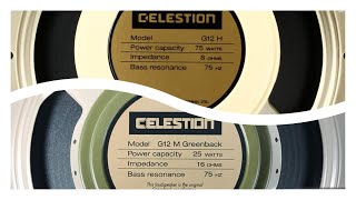 Celestion Greenback vs Celestion Creamback 75 [upl. by Cutty134]