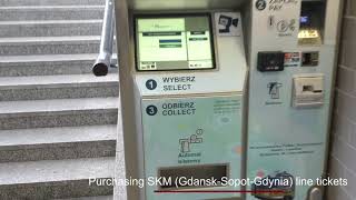 Purchasing SKM line tickets Gdansk  Sopot  Gdynia [upl. by Golliner]