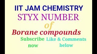 STYX number for Borane compounds IIT JAM TIFR UGC CSIR NET SET Chemical Science [upl. by Tartan459]