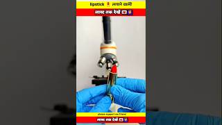 Lipstick लिपस्टिक undar the microscope view facts shorts short shortsvideos [upl. by Neirod]