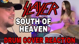 Slayer South of Heaven Best Drum Cover Ever Reaction Kristina Rybalchenko Drums [upl. by Susan]