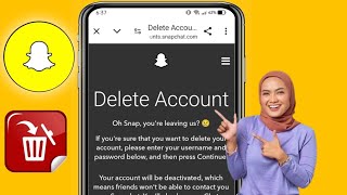 Comment supprimer définitivement un compte Snapchat sur Android 2024  Supprimer un compte [upl. by Aissela955]