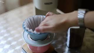 Enjoy The Quiet Moment Of Pour Over Coffee  CAFELFFE MK302 grinder pour coffee homemade [upl. by Hoeve]