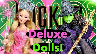 WICKED Mattel Deluxe Elphaba and Glinda Dolls UNBOXING amp Review💚🩷 [upl. by Clerc]