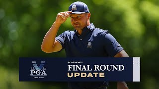 2024 PGA Championship Final Round UPDATE Schauffele remains in lead DeChambeau rising  CBS Sports [upl. by Arihsay]