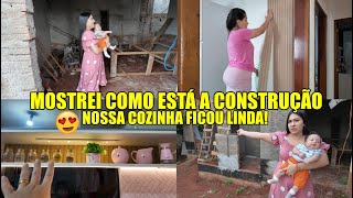 MOSTREI A CONSTRUÇÃO  NOSSA NOVA COZINHA FICOU LINDA Juliane Jocoski [upl. by Orose]