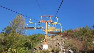 Gatlinburg TN  SkyLift Up Crockett Mountain to the SkyBridge  Longest Pedestrian Cable Bridge [upl. by Amimej]