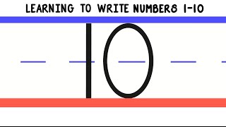 Learning to Write Numbers 110  How to Write 1 to 10 for Kids  Handwriting Numbers Preschool [upl. by Ainevul]