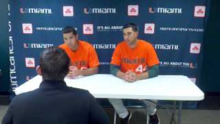 EJ Encinosa amp Harold Martinez Postgame Interview  3122011 [upl. by Aliakam833]