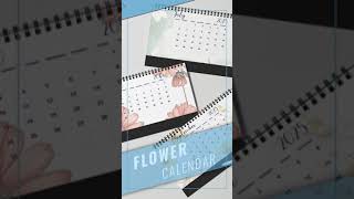 Flower Desk Calendar Botanical Desk Planner Monthly Floral Organizer Unique Office Gift [upl. by Nynnahs]