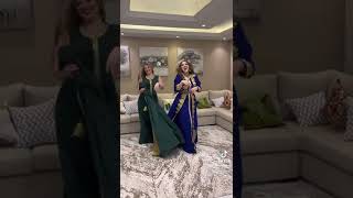 boshret kheir dance❤️new tiktok dance video viral 2 beautiful girls dance with boshret kheir arbic [upl. by Ecirahc635]