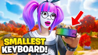 i played FORTNITE using the smallest keyboard in the world [upl. by Ahtera607]