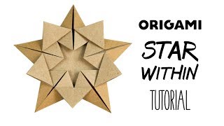 Origami Star Tutorial quotStar Withinquot Ali Bahmani  Paper Kawaii [upl. by Hogg463]