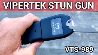 VIPERTEK VTS9891 Billion Heavy Duty Stun Gun  Rechargeable with LED Flashlight [upl. by Kenison136]