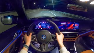 2022 BMW i4 M50  POV Night Drive Binaural Audio [upl. by Dare569]